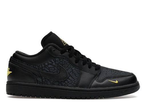 Jordan 1 Low Black Elephant Print
