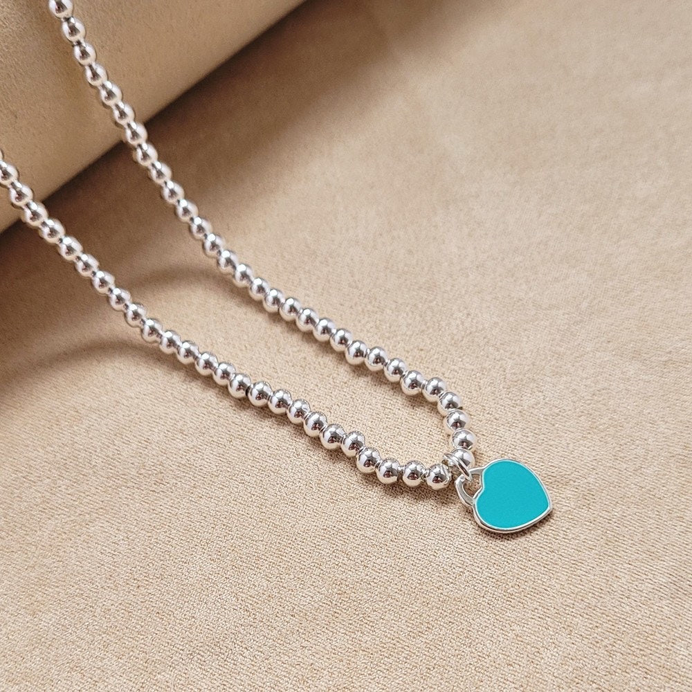 18K Return to Tiffany Heart Tag Bead Necklace