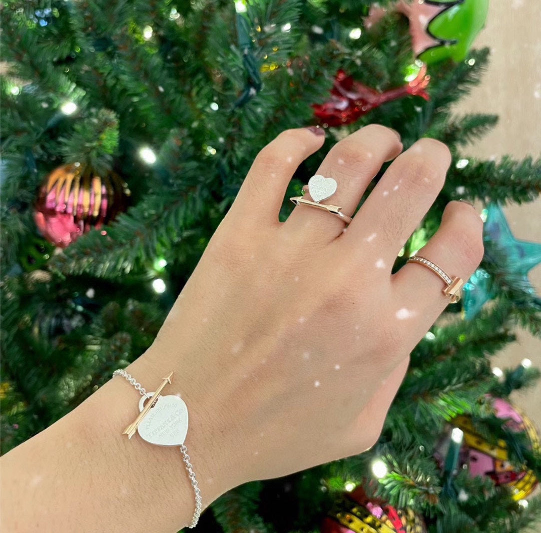 18K Return to Tiffany Lovestruck Heart Tag Bracelet