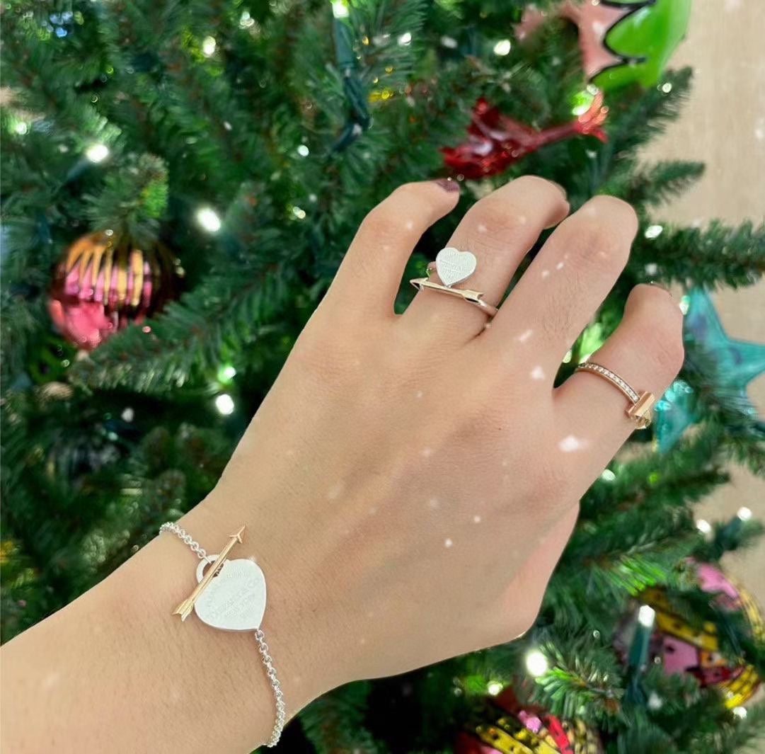 18K Return to Tiffany Lovestruck Heart Tag Bracelet
